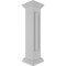 Ekena Millwork 8"W x 40"H End Newel Post with Panel, Peaked Capital & Base Trim (Installation kit included) NWL08X40EPP0B0 - alternate 3